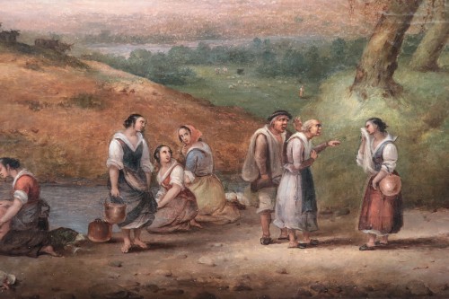 Restauration - Charles X - Canella Carlo (1800-1879) - Pair Of Landscapes