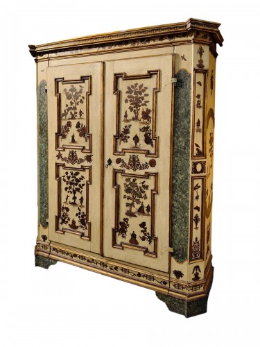 Lacquered Arte Povera Cabinet, Italy 18th Century