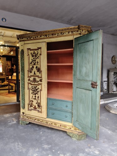 Furniture  - Lacquered Arte Povera Cabinet, Italy 18th Century