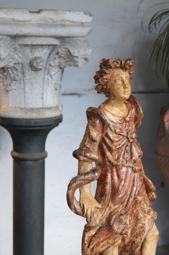 Sculpture  - Pair Of Polychrome Angels, Tuscany 16th Century