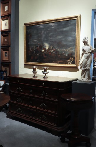 Scene of a nocturnal battle - Ilario Mercanti called &quot;Lo Spolverini&quot; (1657-1734) - Louis XIV