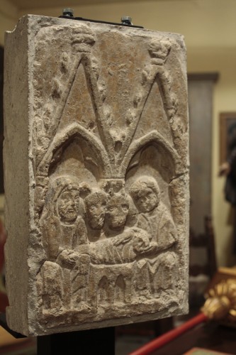 XIe au XVe siècle - Nativité, Bas-relief en pierre - Italie du Nord XIVe siècle