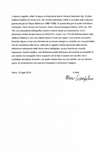 Ventura Salimbeni (1568-1613) - Holy Family - Paintings & Drawings Style Louis XIII