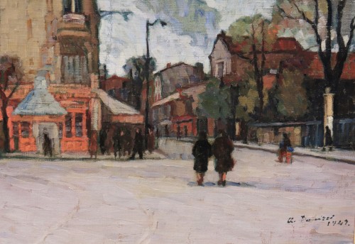 Panizzi Arturo (1881-1966) Vue de la ville - Tableaux et dessins Style Art Déco