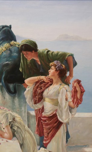 Tableaux et dessins Tableaux du XXe siècle - Scène galante, XXe siècle