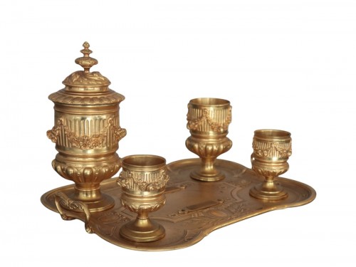 Gilded Bronze Inkwell, Napoleon III Period