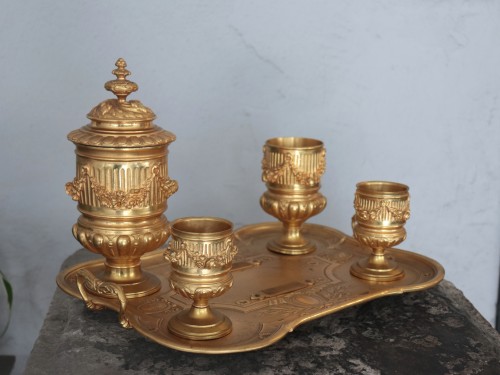 Decorative Objects  - Gilded Bronze Inkwell, Napoleon III Period