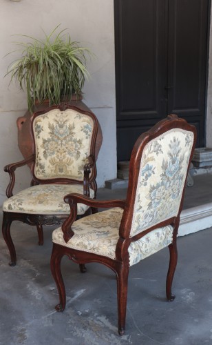 Sièges Fauteuil & Bergère - Paire de fauteuils italiens, 18e siècle