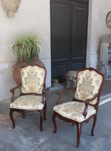 Paire de fauteuils italiens, 18e siècle - Numero 7 Antiquariato