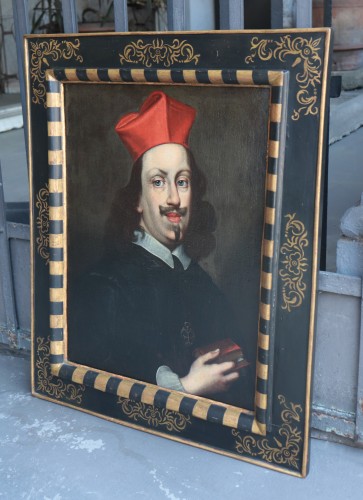 Portrait du cardinal Léopold de Médicis, Toscane 17e siècle - Tableaux et dessins Style Louis XIV