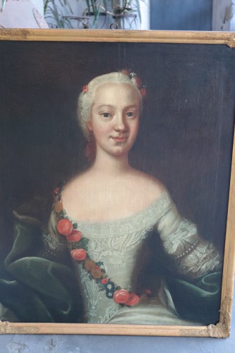 Paintings & Drawings  - Portrait Of A Lady, Austria 18th Century