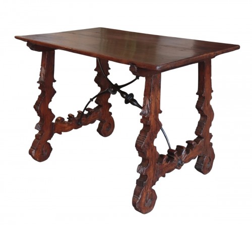 Lira-shaped Table With Iron Legs, Spain 17th Century