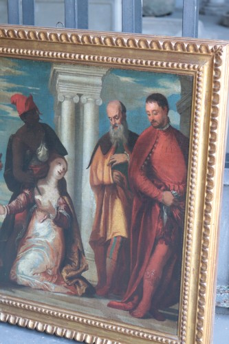 Le martyre de sainte Justine, fin 17e siècle - Numero 7 Antiquariato
