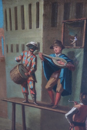 Tableaux et dessins Tableaux XVIIe siècle - Scène théâtrale, Vénétie fin du XVIIe siècle