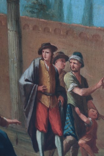 Scène théâtrale, Vénétie fin du XVIIe siècle - Numero 7 Antiquariato
