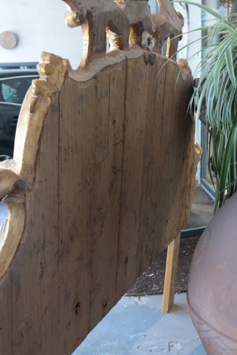 Mobilier Lit - Tête de lit en bois doré, Toscane 18e siècle