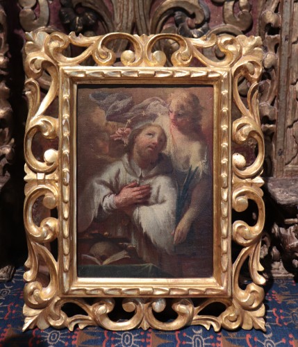 Saint Matthew The Evangelist, Late 17th Century - Paintings & Drawings Style Louis XIV