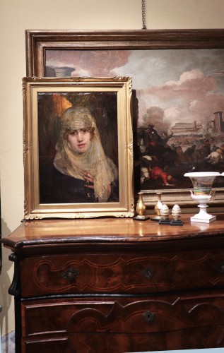 Portrait of a Lady, Italy 19th century - Paintings & Drawings Style Napoléon III