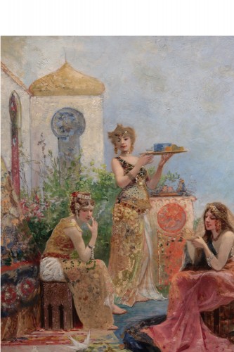 Orientalist Scene, France Late 19th Century - Paintings & Drawings Style Napoléon III