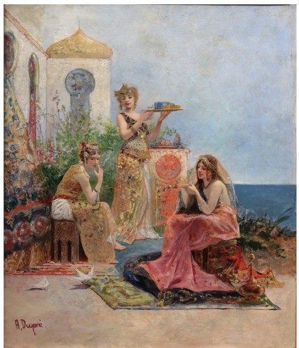 Paintings & Drawings  - Orientalist Scene, France Late 19th Century