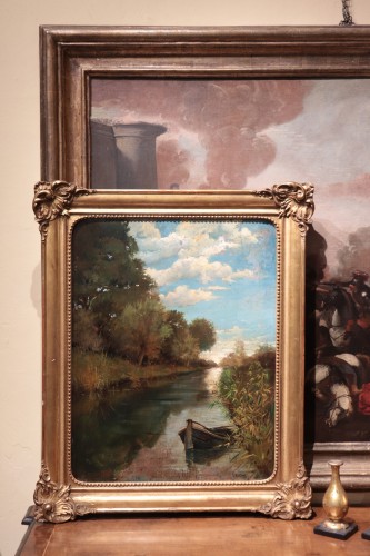 Lorenzo Delleani (1840 - 1908) - Paysage - Tableaux et dessins Style Napoléon III