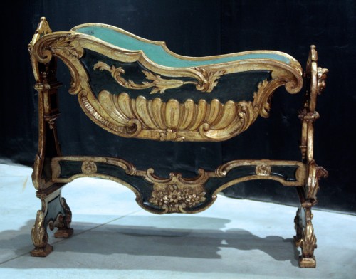 Furniture  - A Carved gilt wood Cradle, Louis XIV, Venice 17th century