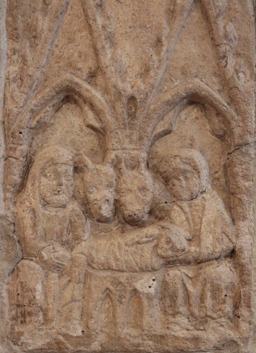Sculpture  - Stone bas-relief &quot;nativity&quot; 14th century