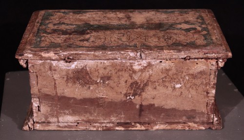 XVIIe siècle - Coffret en bois laqué, Italie  XVIIe siècle