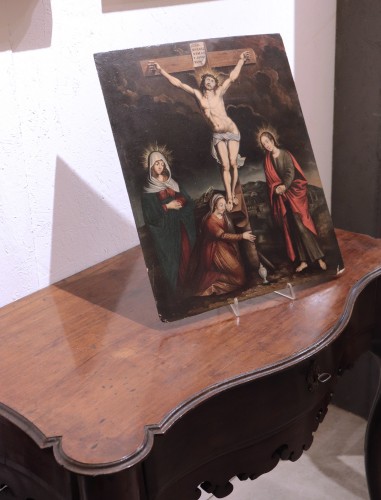 Tableaux et dessins Tableaux XVIe siècle - Crucifixion Maître flamand XVIe siècle
