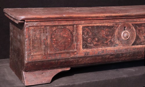 Furniture  - Chest &quot;Cassone&quot; painted, Venice, 16th century