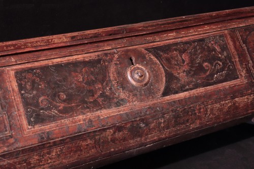 <= 16th century - Chest &quot;Cassone&quot; painted, Venice, 16th century