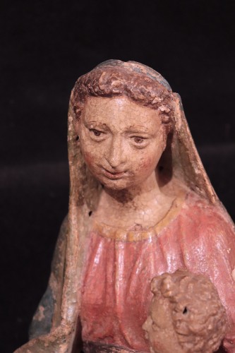  - Polychrome stucco sculpture: Virgin and the child, Siena, 15th century