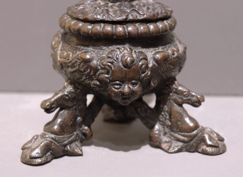 Encrier en bronze, Padoue XVIe siècle - Objet de décoration Style Renaissance