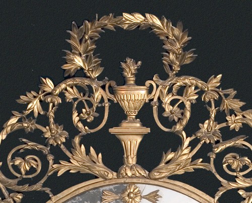 Large Golden Mirror, Turin, Luis XVI, 18th century - Mirrors, Trumeau Style Louis XVI