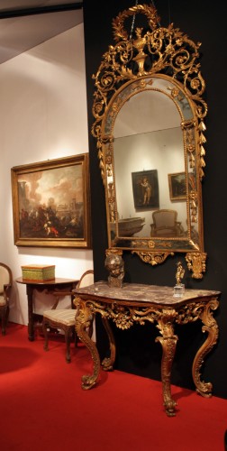 Grand miroir doré Louis XVI, Turin - Louis XVI