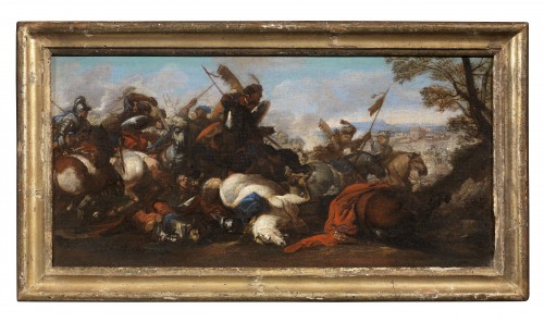 Jacques Courtois dit Borgognone (1621-1676) - Scènes de batailles - Tableaux et dessins Style 