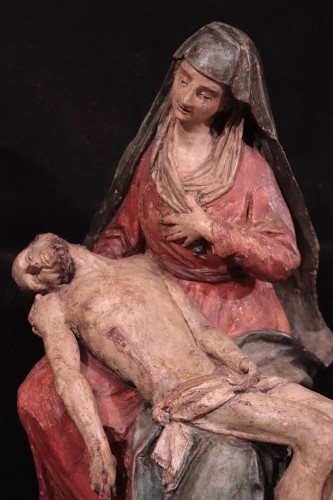 Sculpture  - Polychrome terracotta sculpture, &quot;Pietà&quot;, Italy 16th century