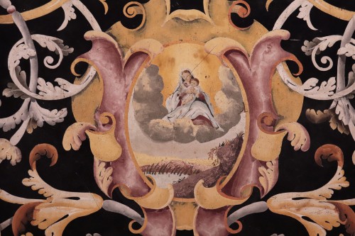 Objet de décoration  - Plateau en scagliola, Italie (Carpi) XVIIe siècle