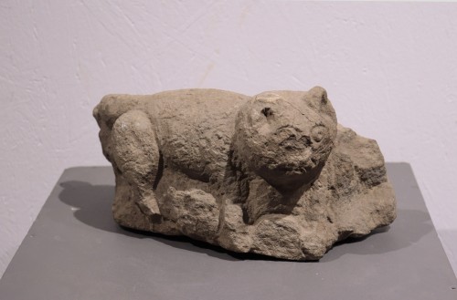 Stone sculpture &quot;Feline animal&quot;, 15th century - Sculpture Style Middle age