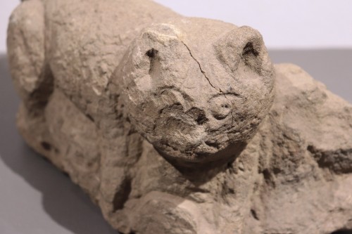 11th to 15th century - Stone sculpture &quot;Feline animal&quot;, 15th century