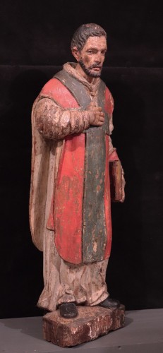 Renaissance - Wooden sculpture &quot;Sant&#039; Ambrogio&quot;, Lombardy XVI century