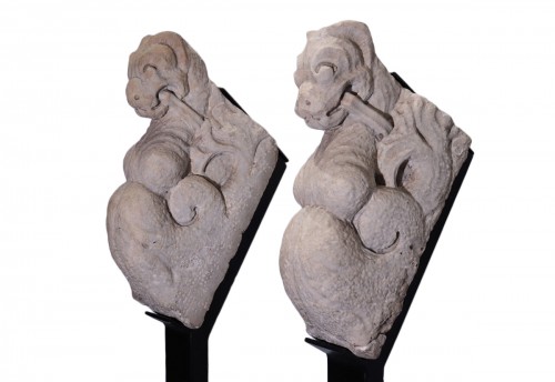 Pair of marble sculptures, Italy 15th century