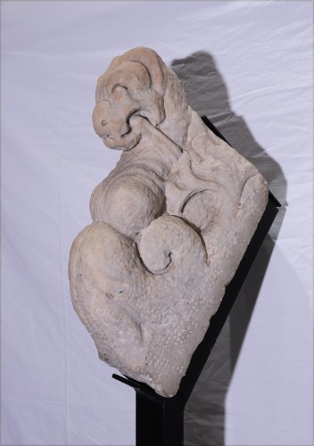XIe au XVe siècle - Paire de sculptures en marbre, Italie XVe siècle