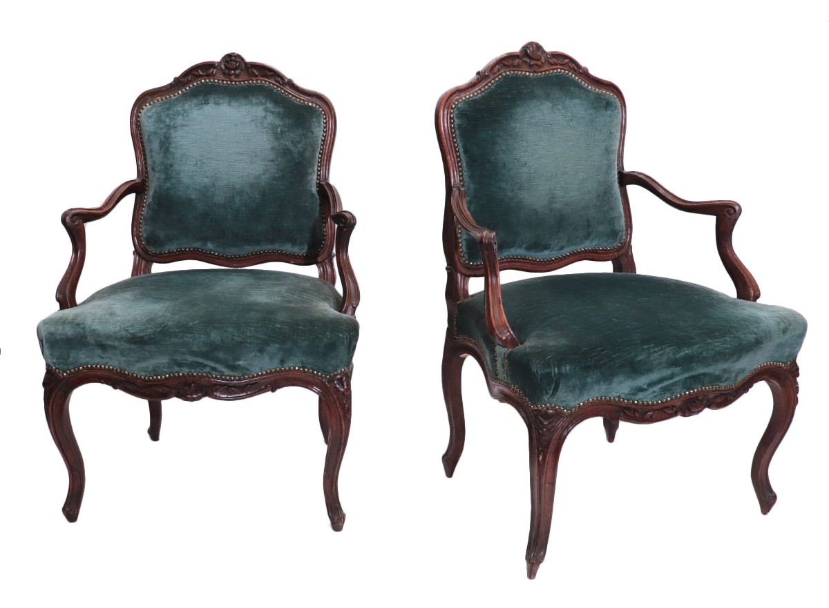 Pair of armchairs, France, Louis XV - Ref.87458