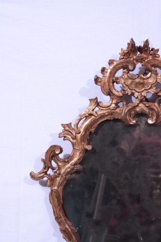 Mirrors, Trumeau  - Giltwood Mirror,, Italy 18th century