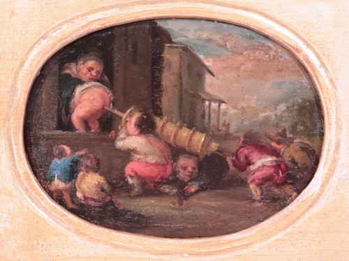 Paintings & Drawings  - Faustino Bocchi (Brescia 1659 - 1741) - Pair of small scenes