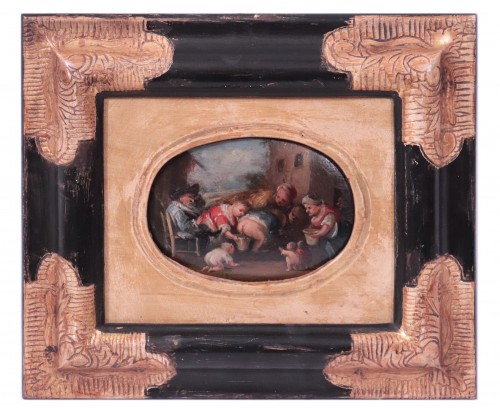 Faustino Bocchi (Brescia 1659 - 1741) - Pair of small scenes - 