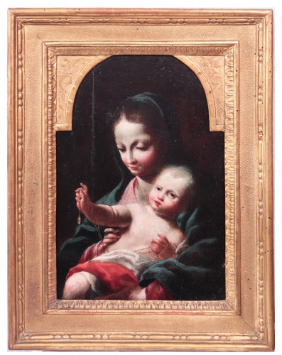 Peintre vénitien du 17e siècle - Vierge à l'Enfant