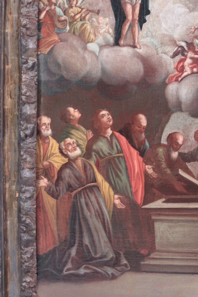 Christ, Madonna And Apostles, 17th Century Venetian Painter - Ref ...
