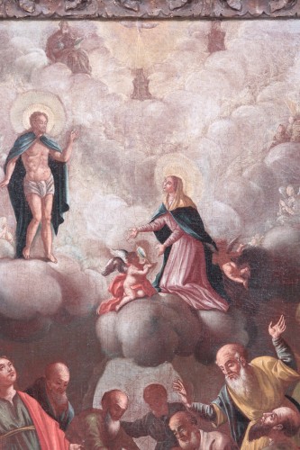 Tableaux et dessins Tableaux XVIIe siècle - Christ, Madone et Apôtres - Peintre Vénitien du XVIIe siècle